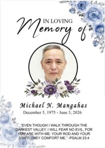 Michael N. Mangahas Obituary: Jose R. Reyes Memorial Medical Center Mourns Longtime Dietary Staff Member
